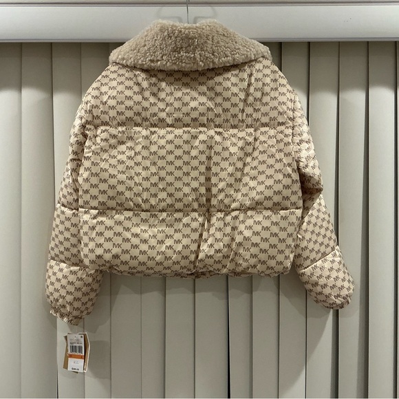NEW MICHAEL Michael Kors Logo Print Shepra Puffer Jacket - Picture 4 of 4